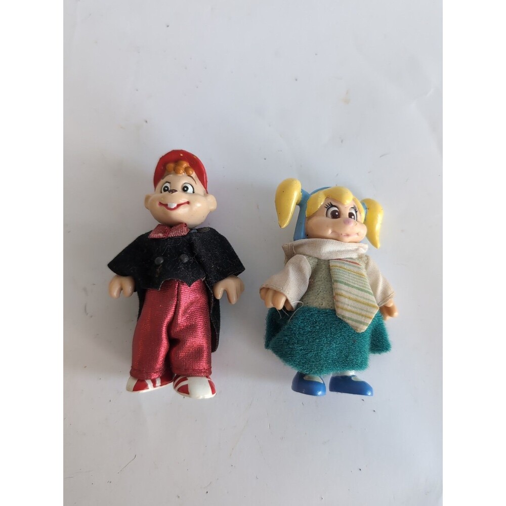 THE CHIPMUNKS Alvin Sister Best 3" Figures Poseable Pals Vintage 1984